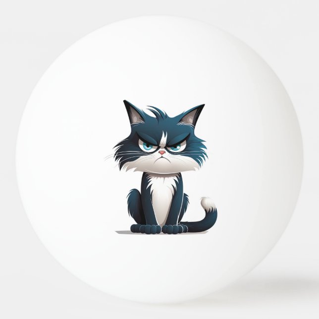 Pelota De Ping Pong Gato gruñón (Reverso)