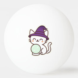 Pelota De Ping Pong Gato Kawaii Halloween - Magnífico y adorable Spook