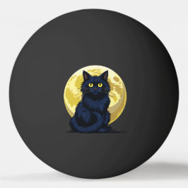 Pelota De Ping Pong Gato negro enojado