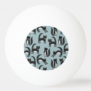 Pelota De Ping Pong Gatos de Tuxedo en blanco y negro