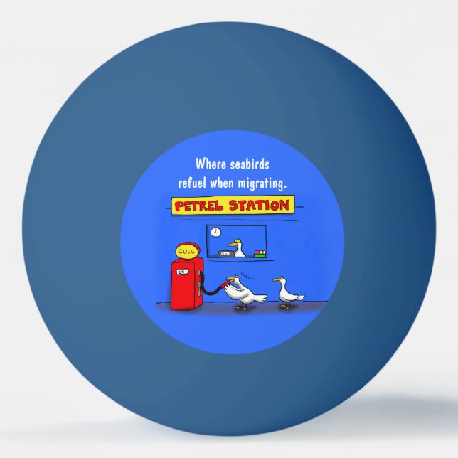Pelota De Ping Pong Gaviotas marinas divertidas petrel humor personali (Anverso)