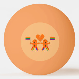 Pelota De Ping Pong Gay Men Navidades Gingerbread Pareja
