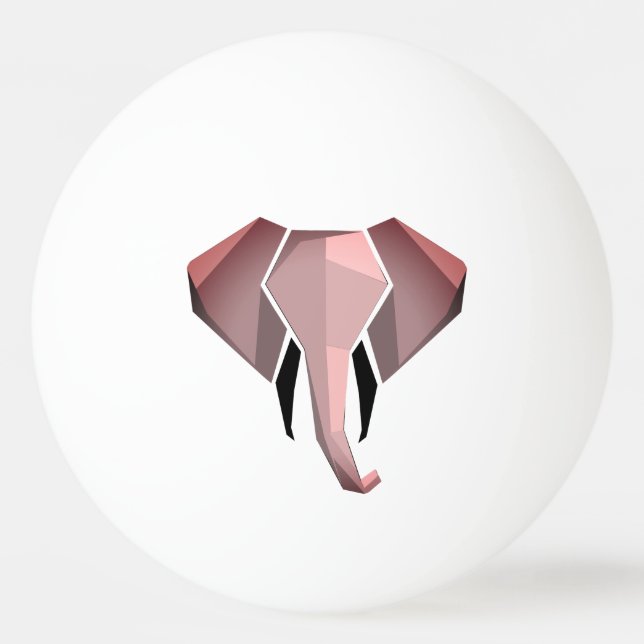 Pelota De Ping Pong Geometría Cabeza elefante (Anverso)