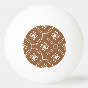 Pelota De Ping Pong Geométrico floral: patrón de arte vintage.