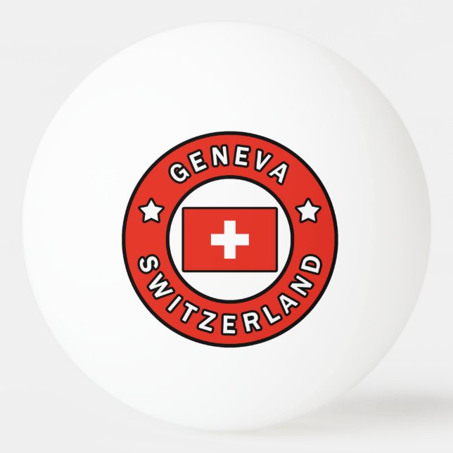 Pelota De Ping Pong Ginebra Suiza (Anverso)