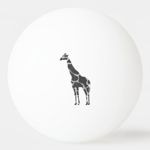 Pelota De Ping Pong Giraffe Black and Grey Silhoutte