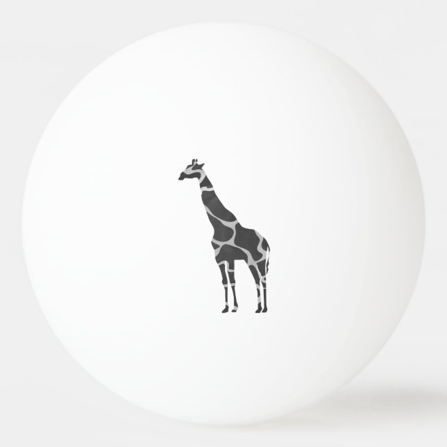 Pelota De Ping Pong Giraffe Black and Grey Silhoutte (Anverso)