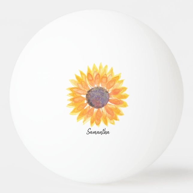 Pelota De Ping Pong Girasol personalizado (Anverso)