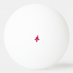 Pelota De Ping Pong Girly Design, Light Gold, Purplish Red