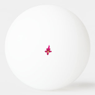 Pelota De Ping Pong Girly Design, Light Gold, Purplish Red