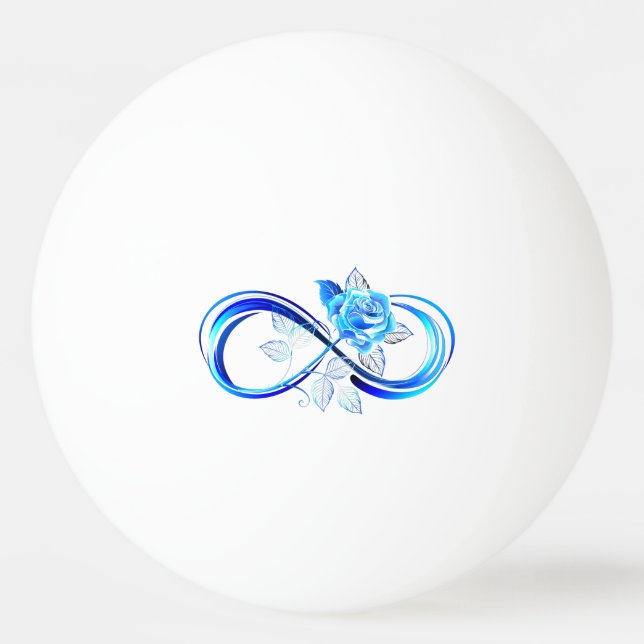 Pelota De Ping Pong Glowing infinity with blue rose (Anverso)