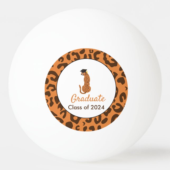 Pelota De Ping Pong Graduación Leopard Ping Pong Ball (Anverso)
