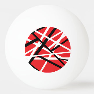 Pelota De Ping Pong Gráfica Roja, Negra y Blanca