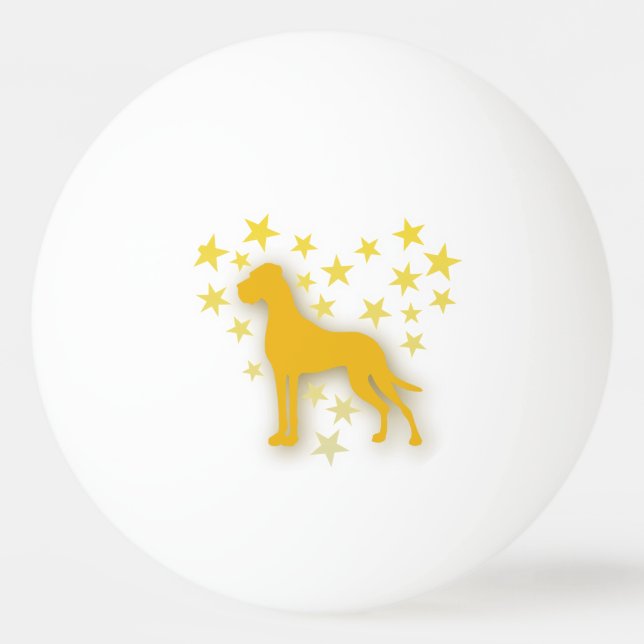 Pelota De Ping Pong Gran Danés Starheart (Anverso)