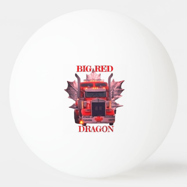 PELOTA DE PING PONG GRAN DRAGÓN ROJO (Anverso)