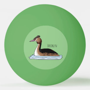 Pelota De Ping Pong Gran ilustracion de personalizado de aves grises c