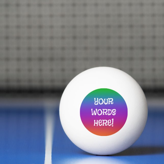 Pelota De Ping Pong Grano de cerveza personalizado con arcoiris (Neto)