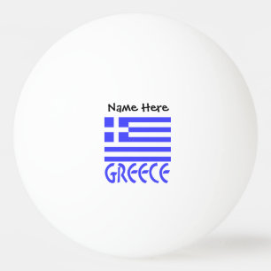 Pelota De Ping Pong Grecia y la bandera griega personalizadas