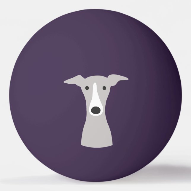 Pelota De Ping Pong Greyhound lindo, griego italiano o lechón (Anverso)
