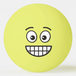 Pelota De Ping Pong Grinning Face con los ojos abiertos