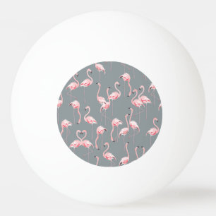 Pelota De Ping Pong Gris Flamingo: Patrón Vintage de Seamless.