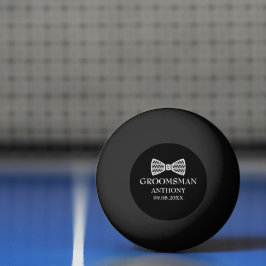 Pelota De Ping Pong Groomsman Bachelor Party Black Modern Boda