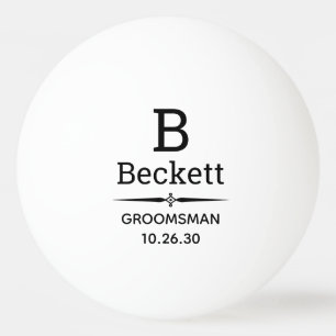 Pelota De Ping Pong Groomsman Monogrammed