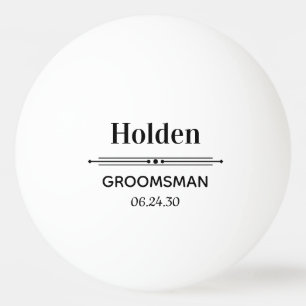 Pelota De Ping Pong Groomsman personalizado