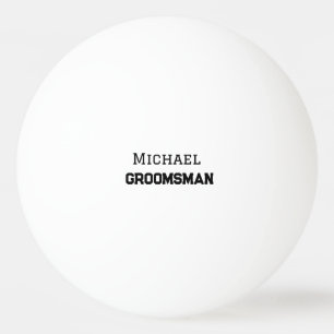 Pelota De Ping Pong Groomsman simple mínimo añadir nombre masculino mo