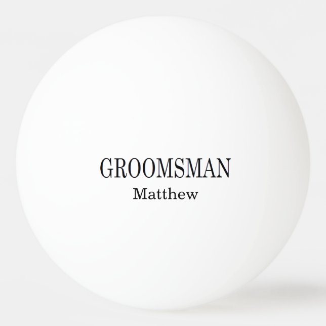 Pelota De Ping Pong Groomsman Wedding Beer Pong  (Anverso)