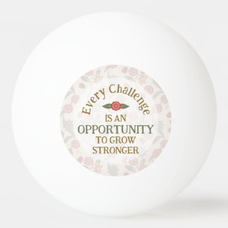 Pelota De Ping Pong "Grow Stronger" Affirmation