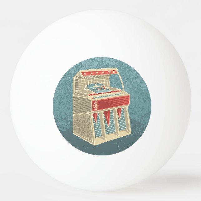 Pelota De Ping Pong Grunge Jukebox (Anverso)