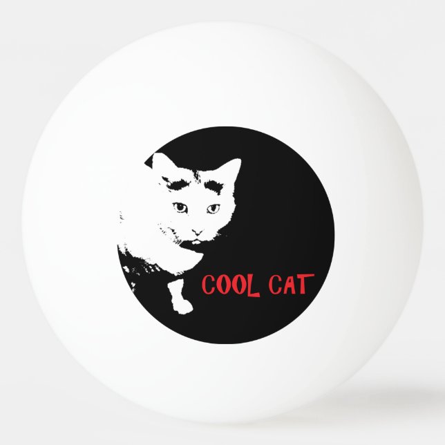 Pelota De Ping Pong Guay CAT PING PONG BALL (Anverso)
