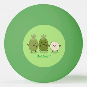 Pelota De Ping Pong Guayaba feijoa personalizado de piña de cuña ilust