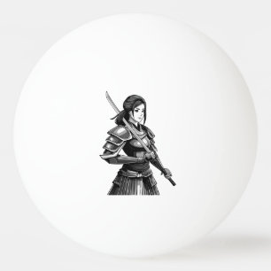 Pelota De Ping Pong guerrero samurái japonés - mujer