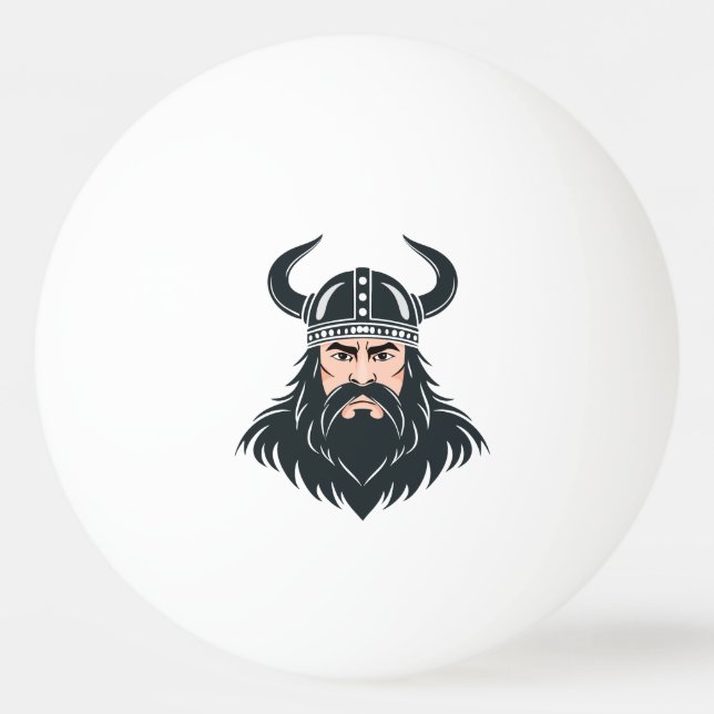 Pelota De Ping Pong guerrero vikingo (Anverso)