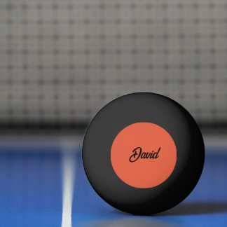 Pelota De Ping Pong Guión minimalista de color personalizado Nombre pe
