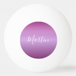 Pelota De Ping Pong Guión violeta púrpura y blanco Personalizado