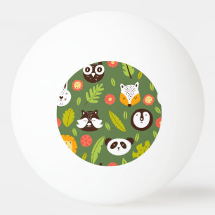Pelota De Ping Pong Habitantes de bosques: Patrón de niños escandinavo