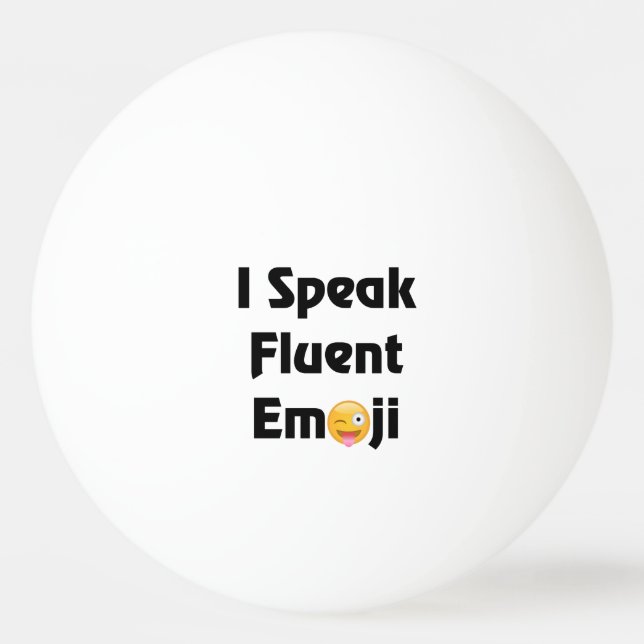 Pelota De Ping Pong Hable la emoji fluida (Anverso)