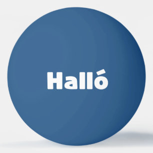 Pelota De Ping Pong Halló islandés { Hello ) Idioma Íslenska