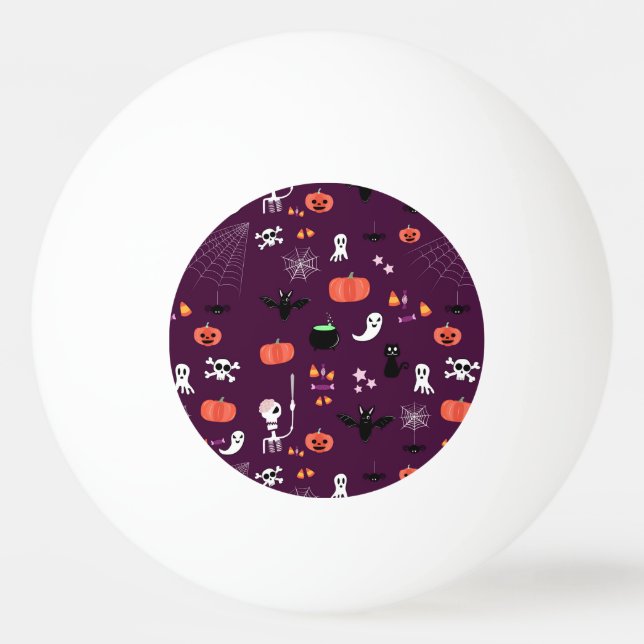 Pelota De Ping Pong Halloween (Anverso)