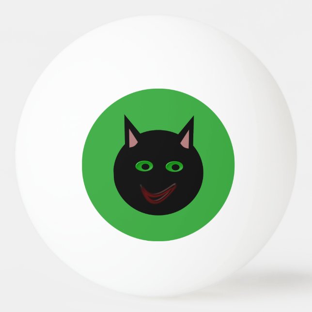 Pelota De Ping Pong Halloween Black Cat Ping Pong Ball (Anverso)
