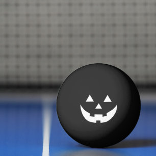 Pelota De Ping Pong Halloween blanco negro Jack o linterna aterrador