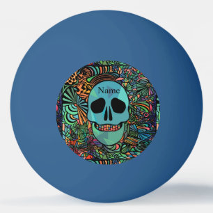Pelota De Ping Pong Halloween Hippie Skull Thunder_Cove