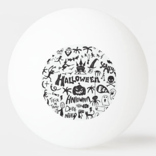 Pelota De Ping Pong Halloween Monster Doodles Fun