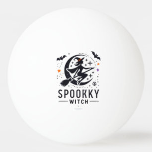 Pelota De Ping Pong Halloween Spooky Witch Design - Volando en la habi