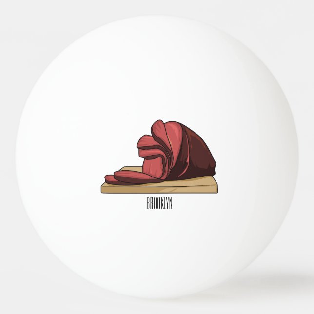 Pelota De Ping Pong Ham personalizado ilustracion (Anverso)