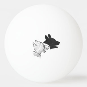Pelota De Ping Pong Hand Silhouette Dog
