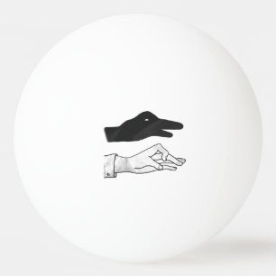 Pelota De Ping Pong Hand Silhouette Duck